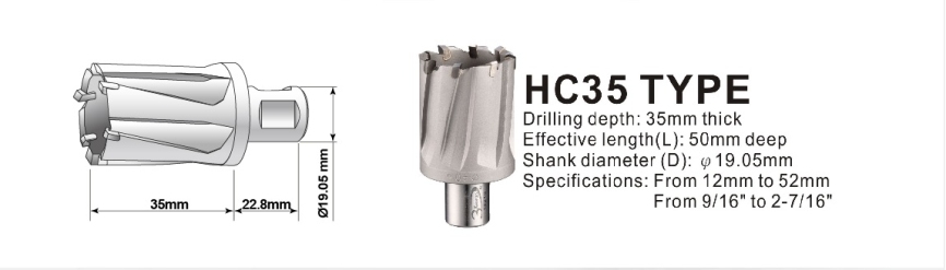 Сверла корончатые HC35 к магнитным станкам 3Keego фото 2